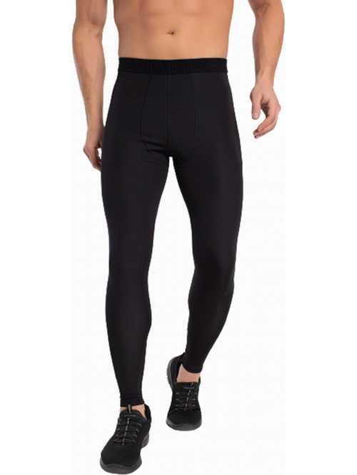 Erkek Siyah Spor Uzun Tayt - 3187