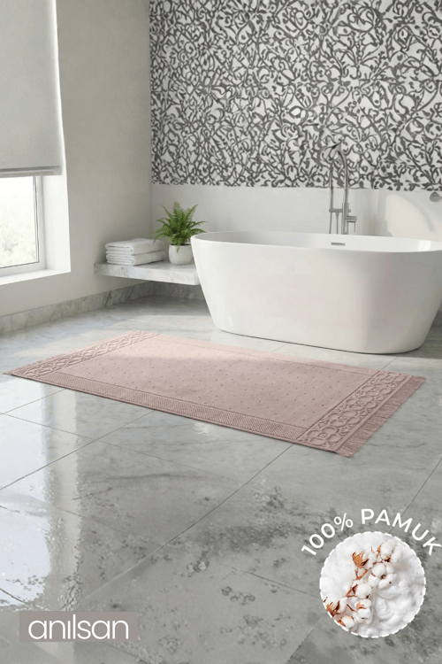 Fesun Pudra Ayak Havlusu - 70x130Cm, 790Gr, %100 Pamuk, Spa Ve Otel Banyo Paspası