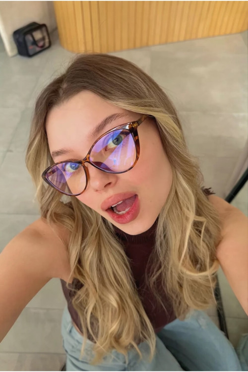 Mavi Işık Korumalı Cat Eye Gözlük Optik Uyumludur Blue Block Şeffaf Leopar