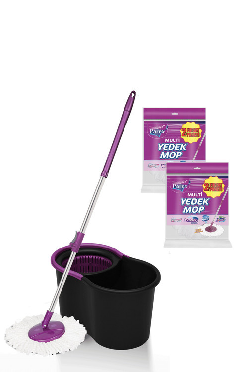 Black Editlon Otomatik Temizlik Seti ve 4'lü Yedek Mop
