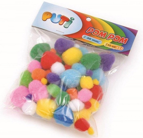 Ponpon Karşık 10Mm 20Mm 30Mm - 2 paket