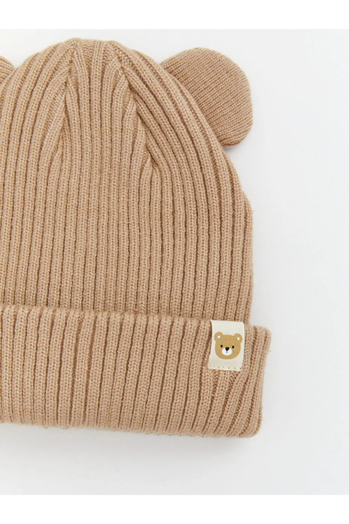 Kulak Detaylı Erkek Bebek Bere