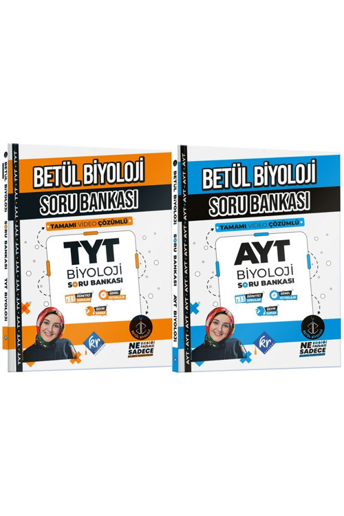 Betül Biyoloji TYT - AYT Biyoloji Video Çözümlü Soru Bankası Seti
