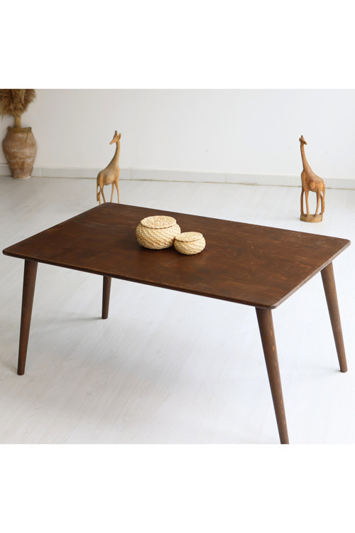 Dikdörtgen Orta Sehpa, Modern Tasarım | 76x45 cm Ceviz