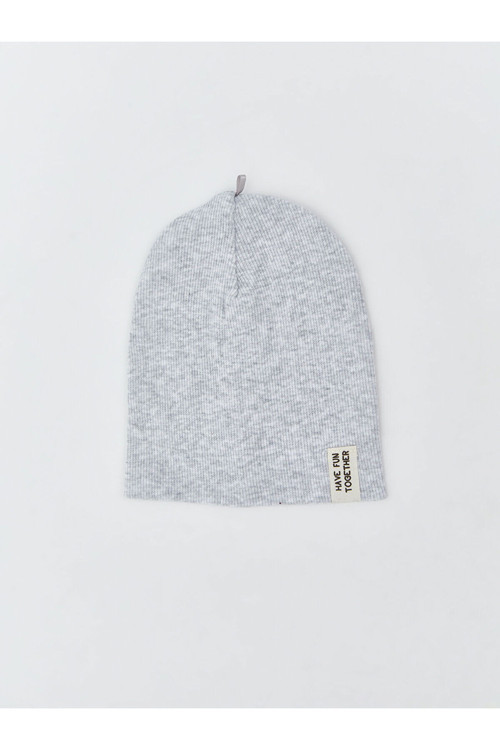 Beyaz Nakışlı Erkek Bebek Bere