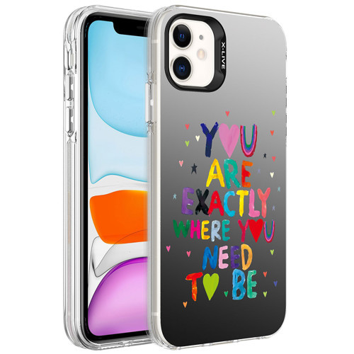 Apple iPhone 11 Kılıf Desenli Zore Silver Sert Kılıf You