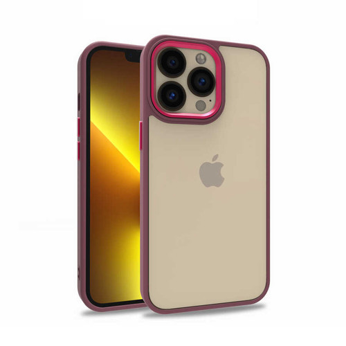 Apple iPhone 13 Pro Kılıf Flora Buton,Kenar Çevresi Renkli Kılıf