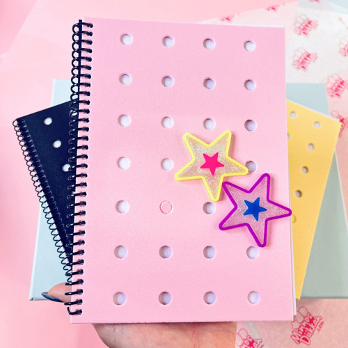 Plastik Kapak Spiralli Fun Defter A5 80 Yaprak Kareli 323252-99 (Karışık Renk 1 Adet)