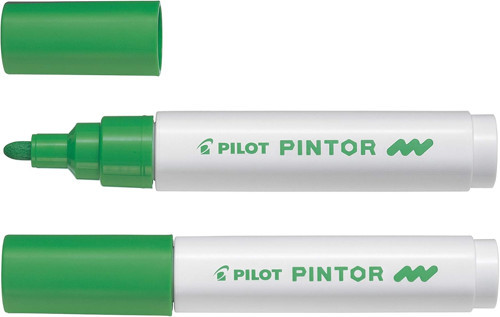 Pintor Keçeli Markör Dekor Boya Kalemi (M) Limon Yeşili (6 Lı Paket)