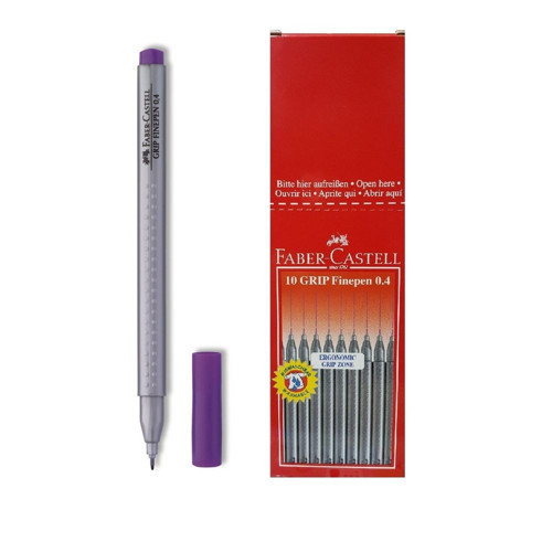 Grip Finepen Keçe Uçlu Kalem 0,4 Mm Mor 151634 (10 Lu Paket)