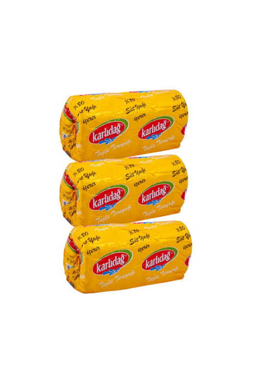 Rulo Tereyağı Tuzlu 1 kg × 3 Kahvaltılık ve Yemeklik Kullanıma Uygun