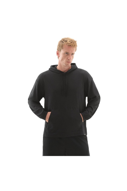 A1383108-001 Ua Rival Waffle Hoodie Erkek Sweatshirt Siyah