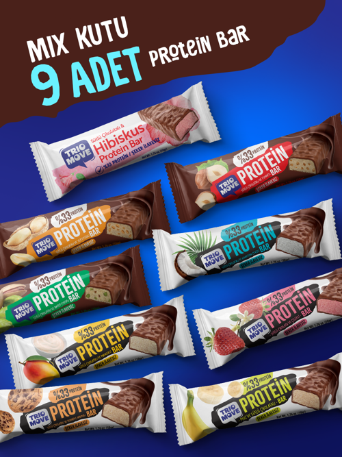 Protein Bar 9'Lu Tanışma Paketi 50 Gr. X 9 Adet Trio Move