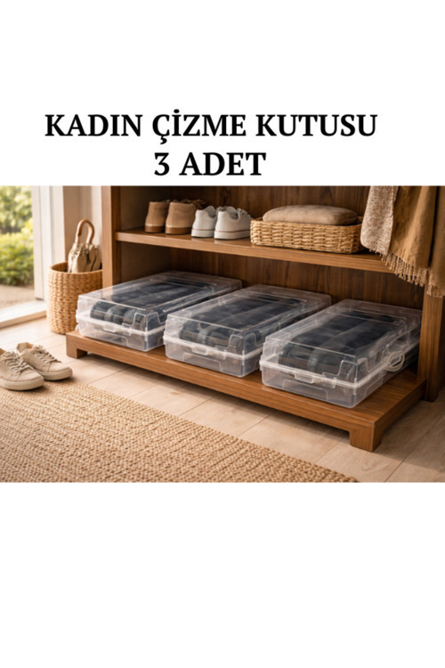 Kadın Çizme Saklama Kutusu 3 Adet