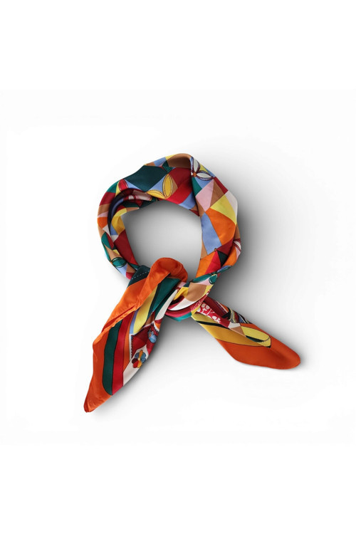 Mozaik Rüyası Saten Fular 70x70 cm