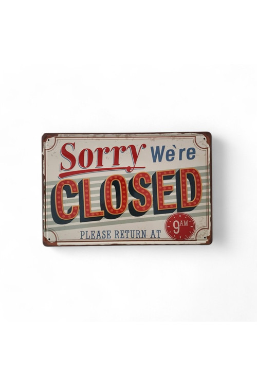 Metal Dekor We Are Closed