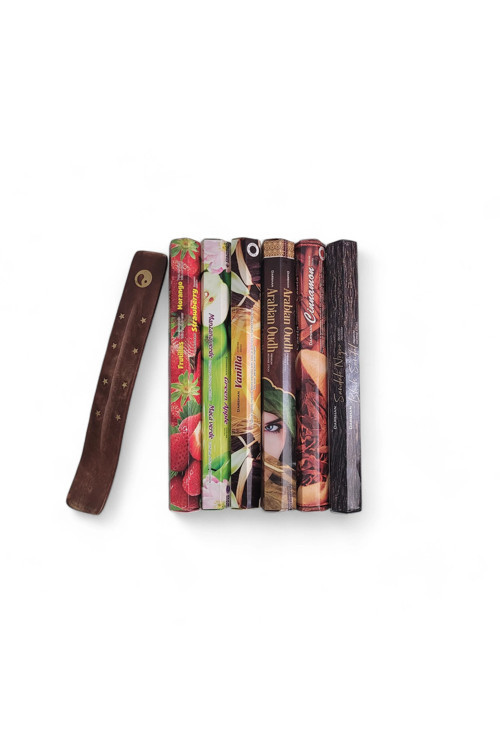 Srtrawberry, Apple, Vanilla, Arabian Qudh, Cinnamon, Sandal 6x20 Tütsü-Hediyeli