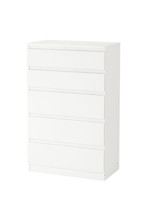 5 Çekmeceli Şifonyer, KULLEN MeridyenDukkan Beyaz Renk 70x112 cm Komodin