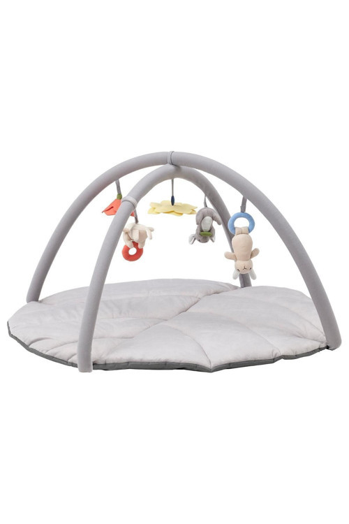 Oyuncaklı Bebek Oyun Halısı 90x49 Cm Gri Renk Aktivite-bebek Jimnastiği Oyun Halısı