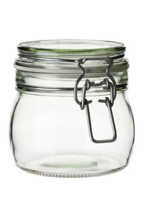 Korken Çay, Kahve ,şeker Ve Reçel Için Cam Kavanoz 0.5 Lt ( 3 Lü Set )