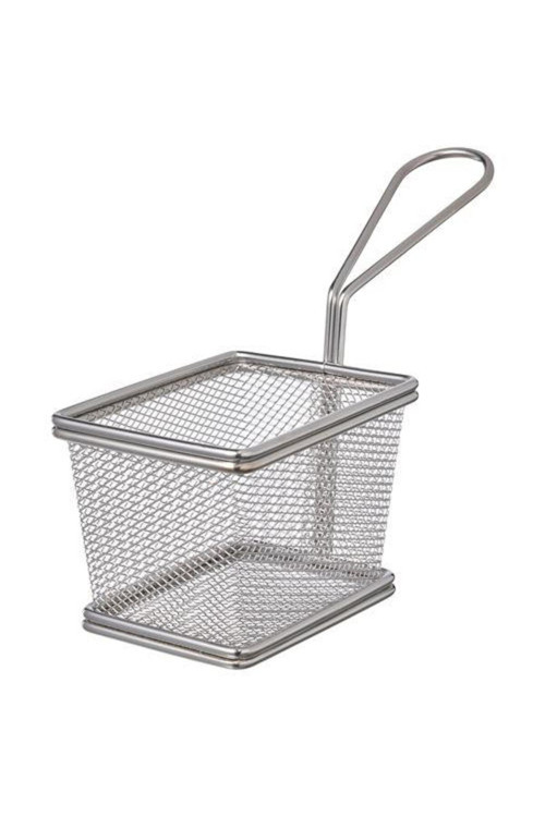 Kulplu Servis Sepeti, MeridyenDukkan Çelik 10Cm Patates-Garnitür Sunumluğu