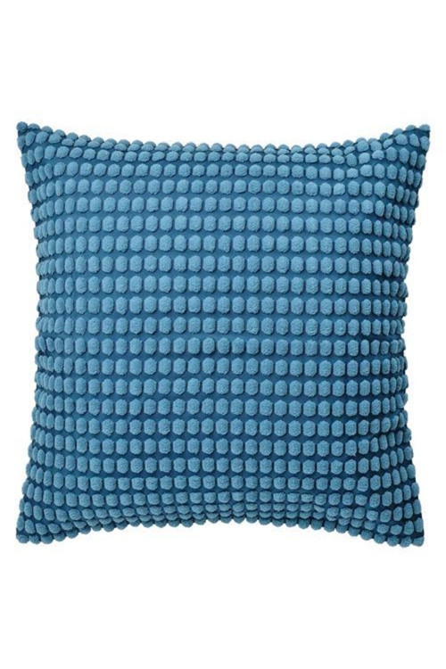 Kırlent Kılıfı Mavi Renk 65x65 Cm Puantiye Temalı Ev Tekstili