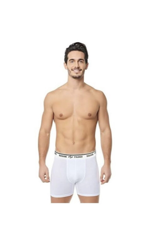 Seher Yıldız Likralı Boxer Beyaz 6lı