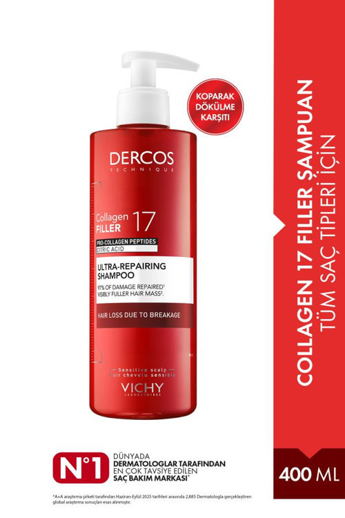 Dercos Collagen 17 Filler Tüm Saç Tipleri İçin Şampuan 400 Ml
