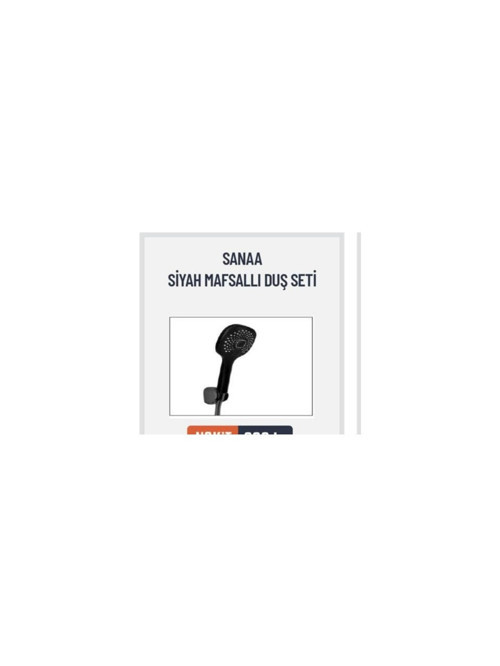 Sana Mafsallı Duş Seti Siyah