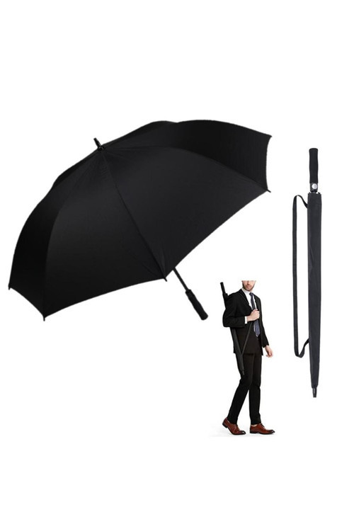 Protokol Büyük Boy Karbon Fiber Baston Şemsiye Tekkişi Kulanım125cm Çap