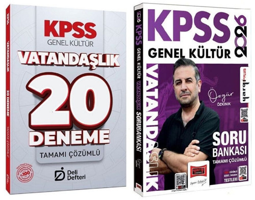 Yargı + Deli Defteri 2026 KPSS Vatandaşlık Soru Bankası + 20 Deneme 2 li Set - Özgür Özkınık Yargı + Deli Defteri Yayınl