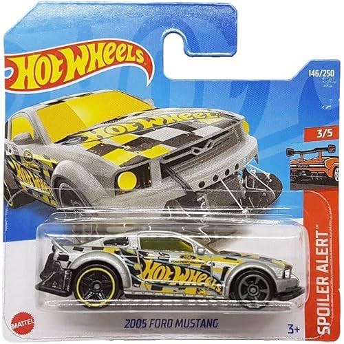 - 2005 Ford Mustang - Spoiler Alert 3/5 - Hcv12 - Short Card - Gri - Mattel 2022