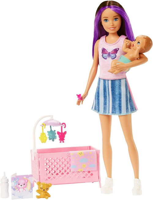Skipper® Bebek Bakıcısı™ Mavi Saçlı Bebek Ve Oyun Seti, 3Y+, Hjy33
