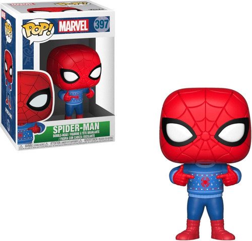 33983 Marvel: Holiday Spider-Man W/Ugly Sweater Pop Bobble, Multi