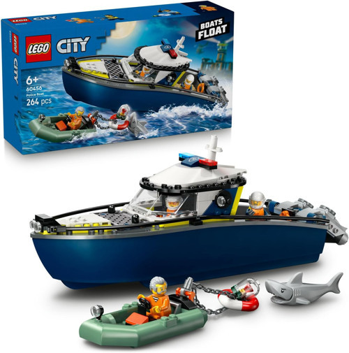 ® City Polis Teknesi Takibi 60456-6 Yaş Ve Üzeri Polis Hayranı Çocuklar İçin Tekne İçeren Yaratıc