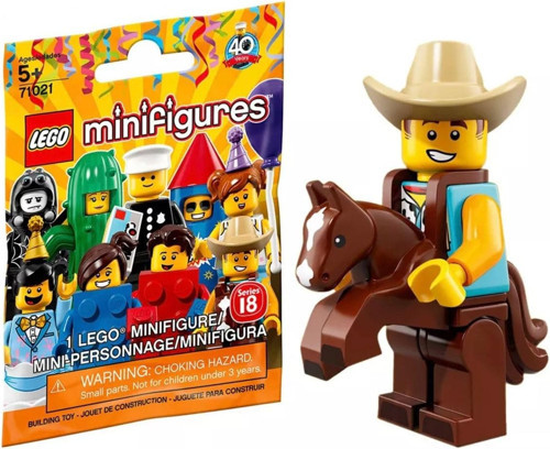 ® 71021 Minifigür Seri 18 15 - Cowboy Costume Guy Minifigür 5610015870230