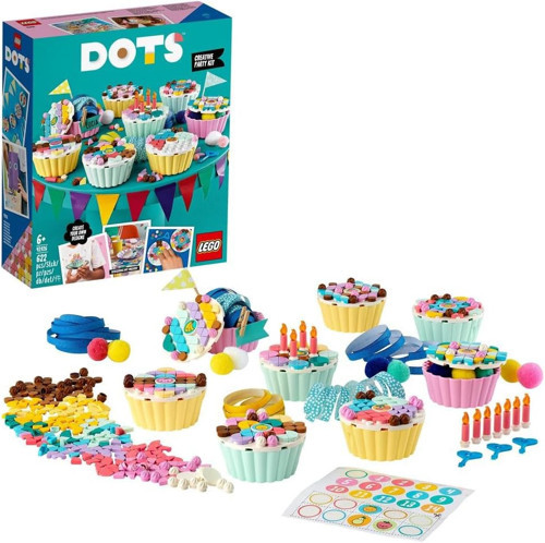 ® DOTS Yaratıcı Parti Seti 41926 El Sanatları Seti; Çocuklar İçin Mükemmel Bir Grup Oyunu Aktivi