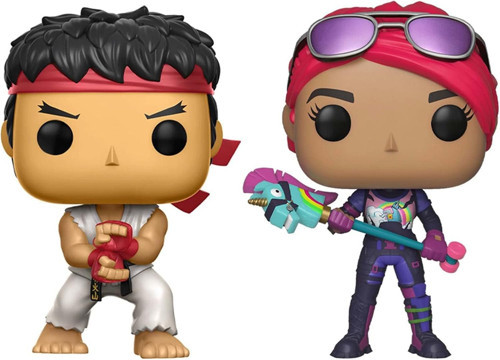 Pop! Games: Fortnite - 2 Paket Ryu & Brite Bomber - Street Fighter - Vinil Koleksiyon Figürü -