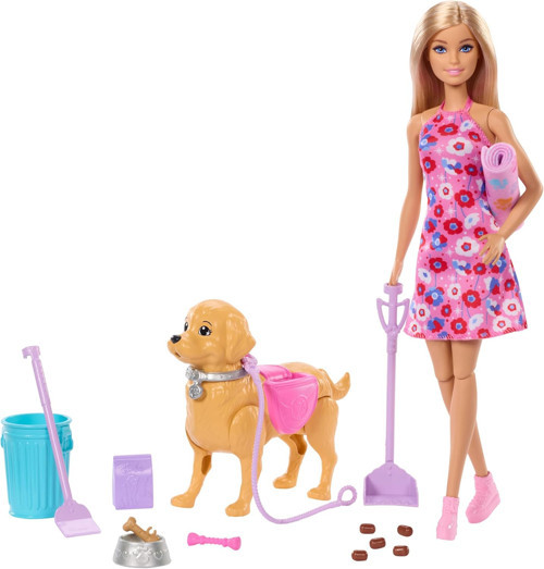 Ve Köpekçiğin Yürüyüş Zamanı Oyuncak Seti, Yürüyen Ve Tuvaletini Yapan Oyuncak Köpek, Barbie