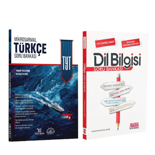 Edebiyat Denizi TYT Türkçe ve AKM Dil Bilgisi Soru Bankası Seti 2 Kitap