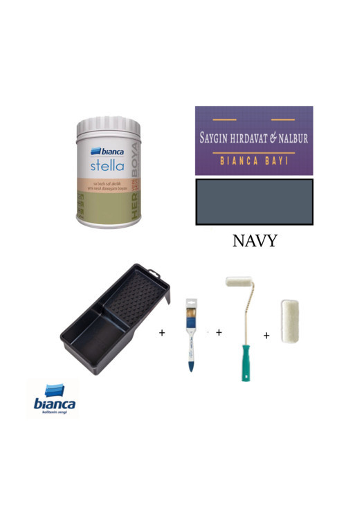 Stella Yeni Nesil Dönüşüm Boyası Dolap Boyama Seti Navy