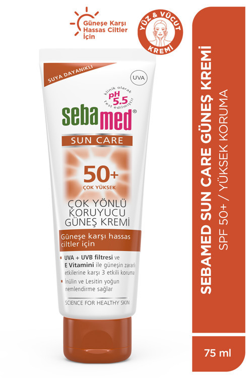 Sun Care Suya Dayanıklı SPF 50+ Çok Yönlü Koruyucu Güneş Kremi 75 ml