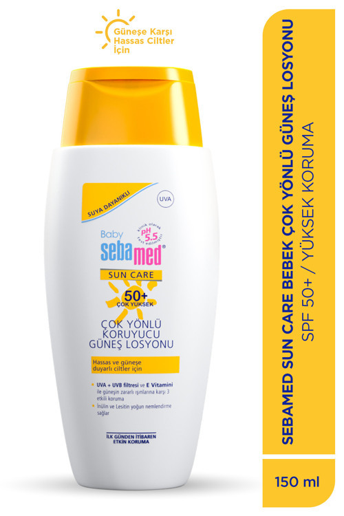 Sebamed Baby Spf 50+ Uva - Uvb Filtresi Ve E Vitamini Etkili Bebek Çok Yönlü Koruyucu Güneş Losyonu 150 Ml