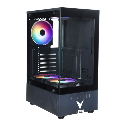 VG2803F 650W Siyah Temper Camlı Mid Tower ATX Kasa