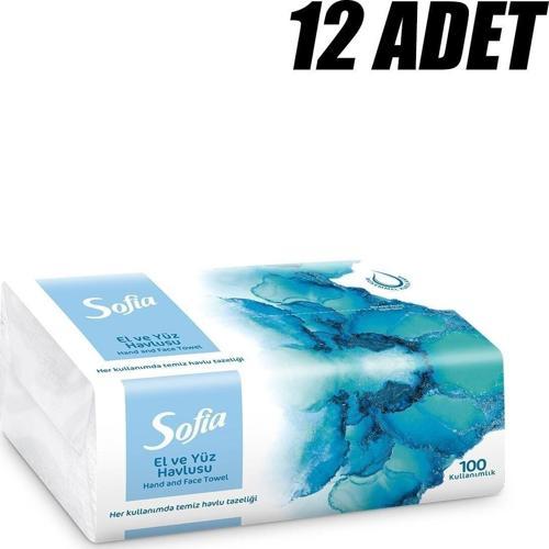 El Ve Yüz Havlusu 100' Lü 12 Adet