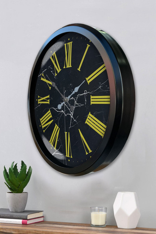 Büro Ev Ofis Hediyesi için 52CM Siyah Modern Stil Duvar Saati