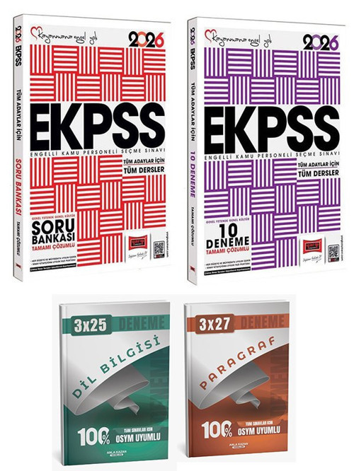 Anla Kazan + Yargı 2026 EKPSS Soru Bankası + 10 Deneme 2 li Set Yargı Yayınları