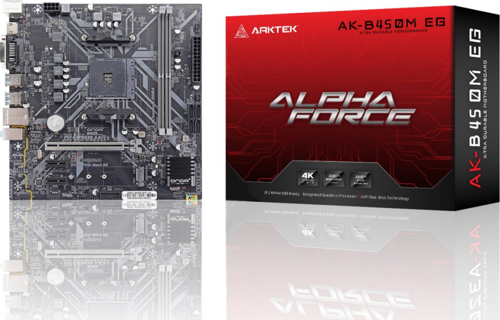 ALPHA FORCE, AK-B450M EG, 2xDDR4, M.2, D-SUB, DVI, HDMI, AM4 Soket Anakart