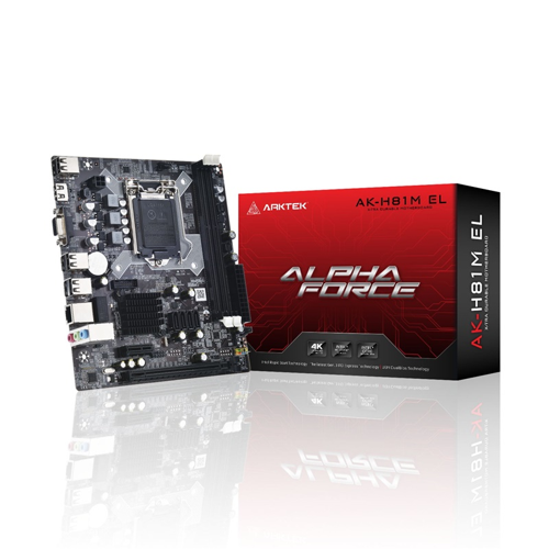 ALPHA FORCE, AK-H81M EL, 2xDDR3, M.2, D-SUB, HDMI, 4.Nesil, LGA1150 Soket, Anakart