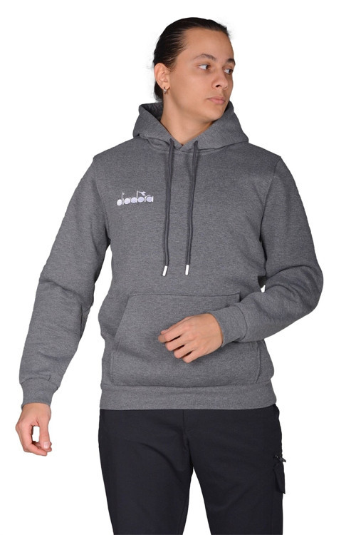 Bergamo - Erkek Antrasit Pamuklu Spor Sweatshirt - Ddber1030016